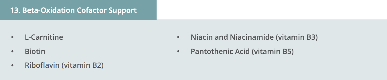 Image 13. Beta-Oxidation Cofactor Support
