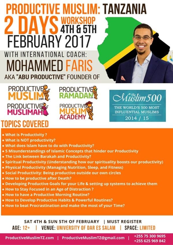 ProductiveMuslim East Africa Tour + Book Launch (February 2017) | ProductiveMuslim