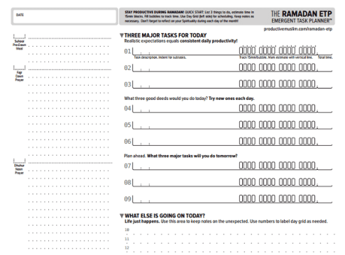 ProductiveMuslim New Productivity Tool Ramadan ETP